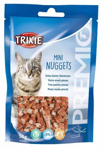 Disponibil imediat Trixie Mini Fish Nuggets recompensă (fish) pisici pentru 50 g