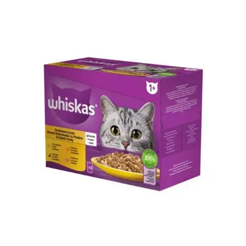WHISKAS plic 12-pack poultry 12*85 g Reducere