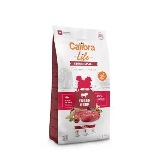 Calibra Dog Life Senior Small Breed Carne proaspătă de vită hrană pentru câini 6 kg Plată sigură