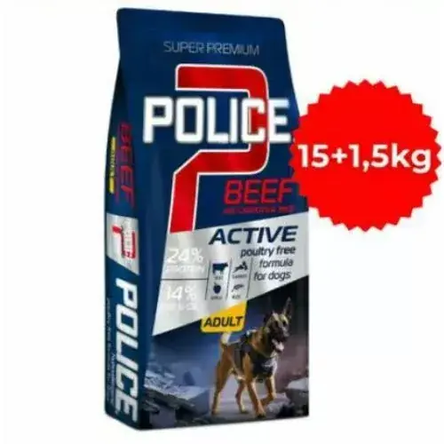 Police Adult Hypoallergenic Beef with Carrots&Rice (beef, carrot, rice) 15+1,5 kg Reducere extra