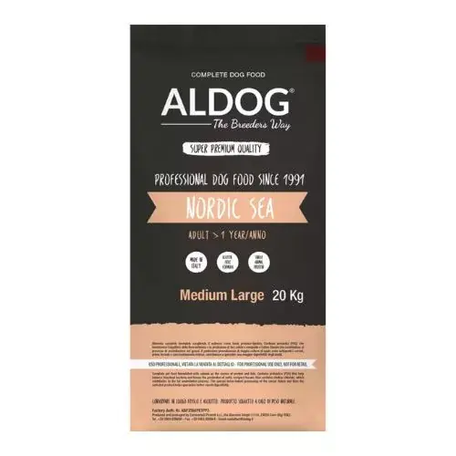 Ofertă limitată Aldog Nordic Sea Adult Medium Large Salmon 20 kg hrană pentru câini