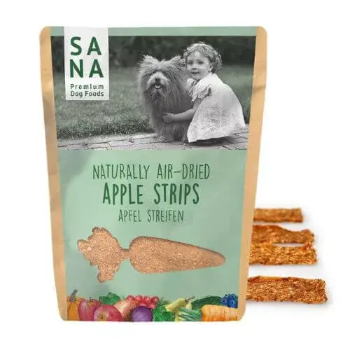 Ofertă de sezon SANAdog Cu legume Fâșii de mere 100 g