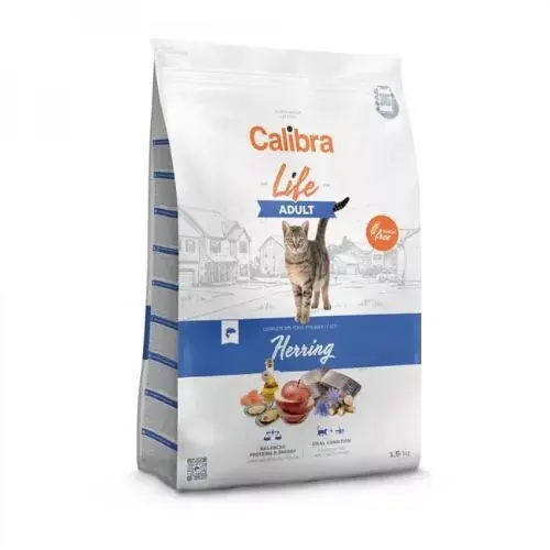 Preț promoțional Calibra Cat Life Adult Herring hrană pentru pisici 1,5kg