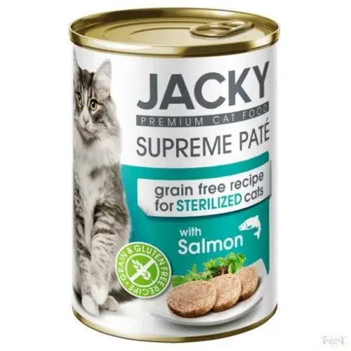 Ieftin Jacky steril conservă pisică pate somon 400g