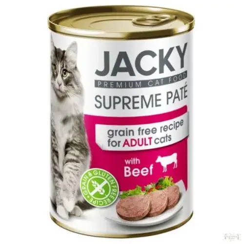 Jacky conservă pisică pate vită 400g Retur ușor