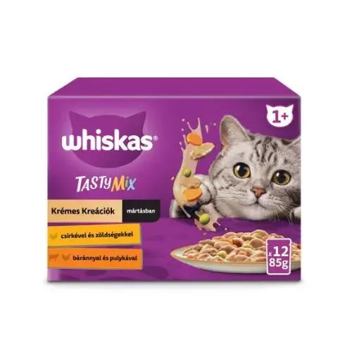 WHISKAS alutasakos Tasty Mix Krémes 12x85g Livrare expres