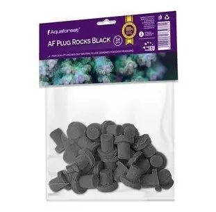 Plată securizată Aquaforest Plug Rocks Black 24 buc