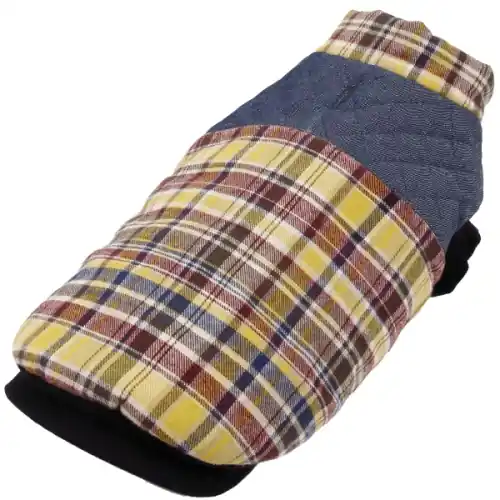Super ofertă Haina pentru caini Enjoy Carou Maro, 40cm
