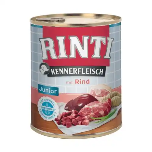 Expediere rapidă Rinti Junior cu Vita, hrana umeda caini, 800G