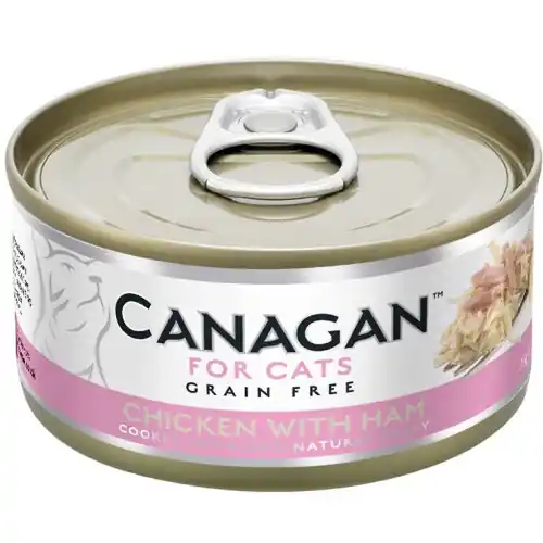 Canagan Cat Pui si Sunca, hrana umeda pisici, 75G Expediere rapidă