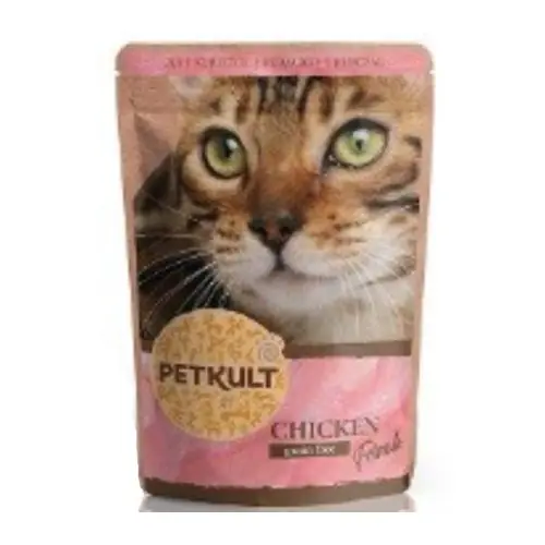 Petkult cu Pui, hrana umeda pisici, 100G Retur ușor