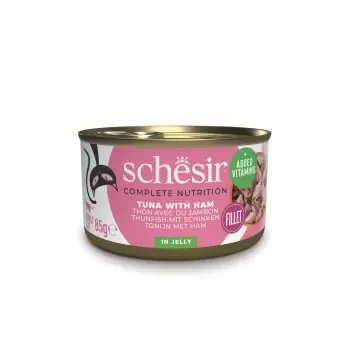 Cel mai vândut Schesir conserva Ton si Sunca in jeleu, hrana umeda pisici, 85G