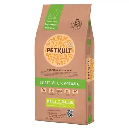 Ofertă de sezon Petkult Sensitive Mini Junior cu miel si orez, hrana uscata caini, 12KG