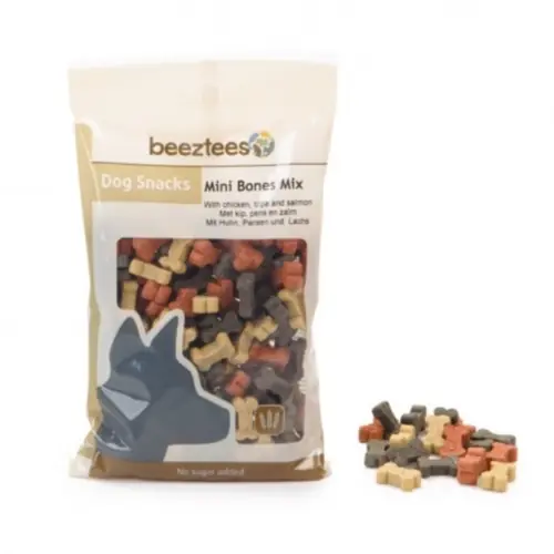 Super ofertă Recompense pentru caini Beeztees Snack mini pui somon miel, 150G