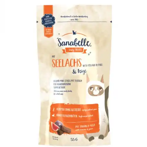 Sanabelle cu peste si smochine, recompense pisici, 55G Noutate