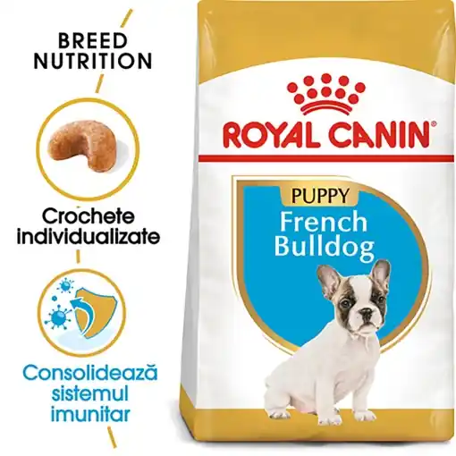 Cumpărături sigure Royal Canin French Bulldog Puppy, hrana uscata caine junior, 3KG