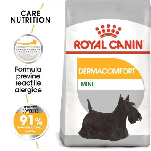 Royal Canin Mini Dermacomfort, hrana uscata caine, prevenirea iritatiilor pielii, 3KG Reducere specială
