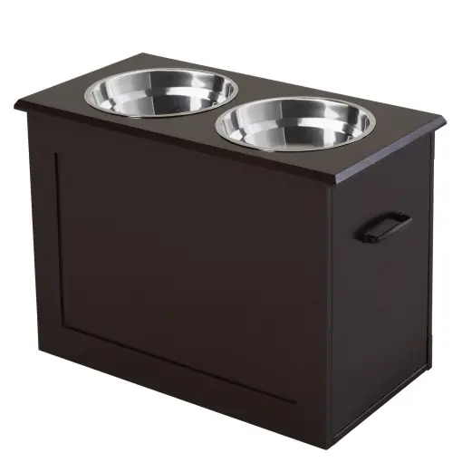 Premium set boluri pentru caini, 60x30x41 cm, maro