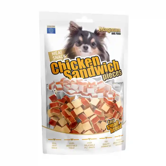 Livrare expres Recompense pentru caini Magnum, mini sandwich cu pui, 80g