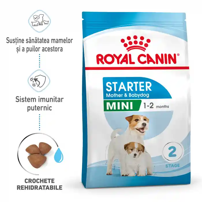 Cel mai vândut Royal Canin Mini Starter Mother & Babydog, mama si puiul, hrana uscata caine, 8 kg