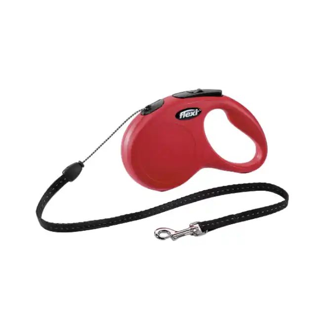 Lesa retractabila pentru caini Flexi Classic, M, 5m, cu snur, rosu Vezi acum