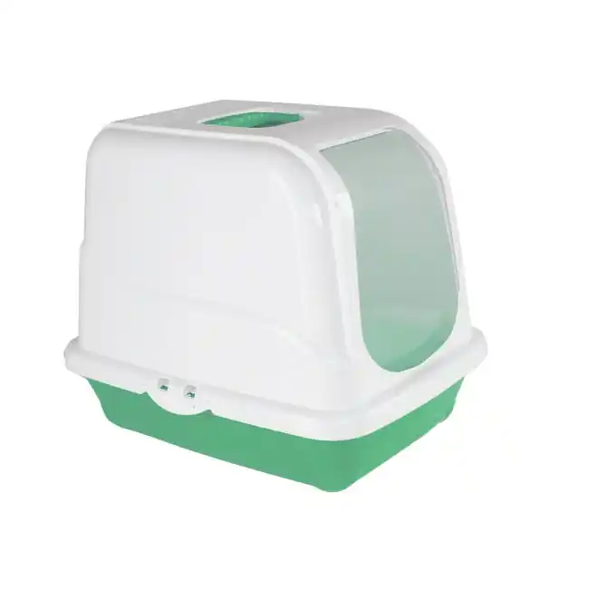Expediere rapidă Toaleta pentru pisici Croci Oliver, Cu filtru, verde
