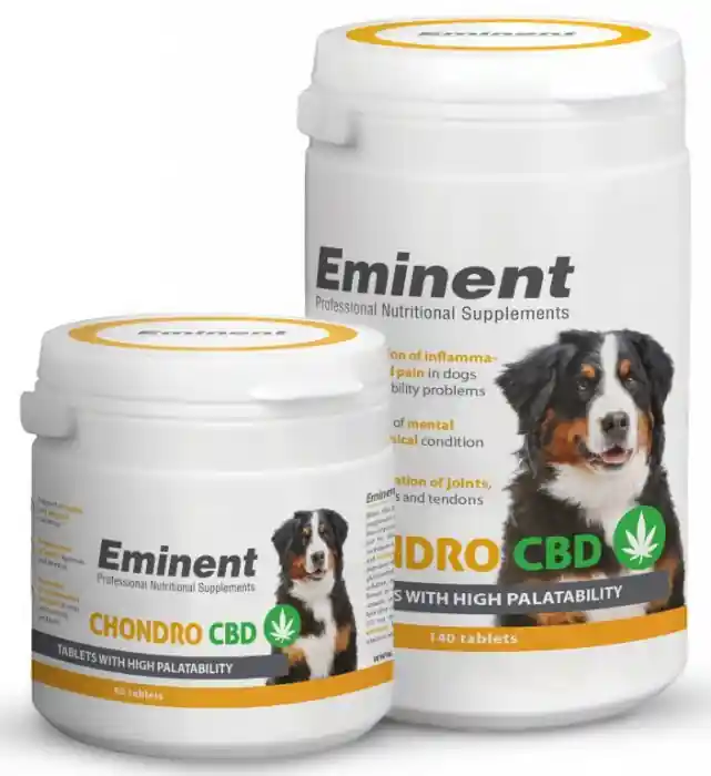 Calitate înaltă Supliment nutritiv pentru caini Eminent Chondro CBD, 140 de tablete