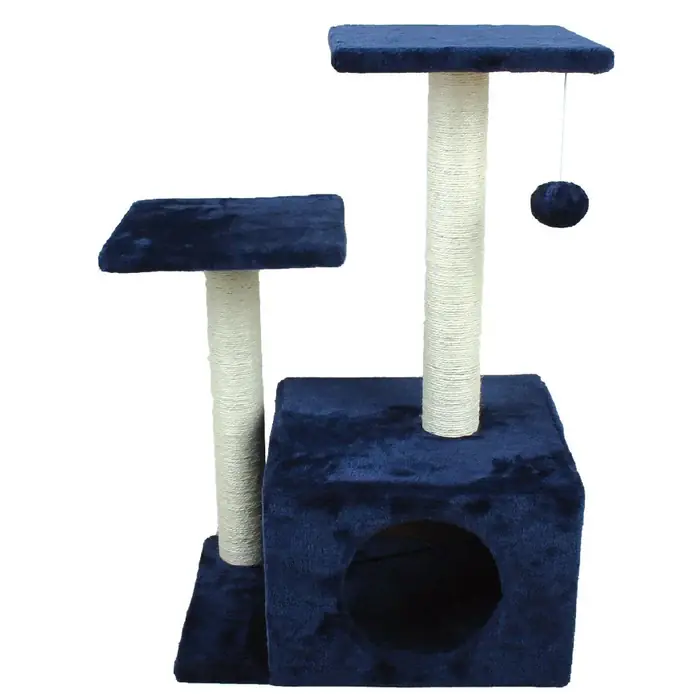Ansamblu de joaca pentru pisici Croci Sammy, 45 x 35 x 70 cm, albastru Preț mic