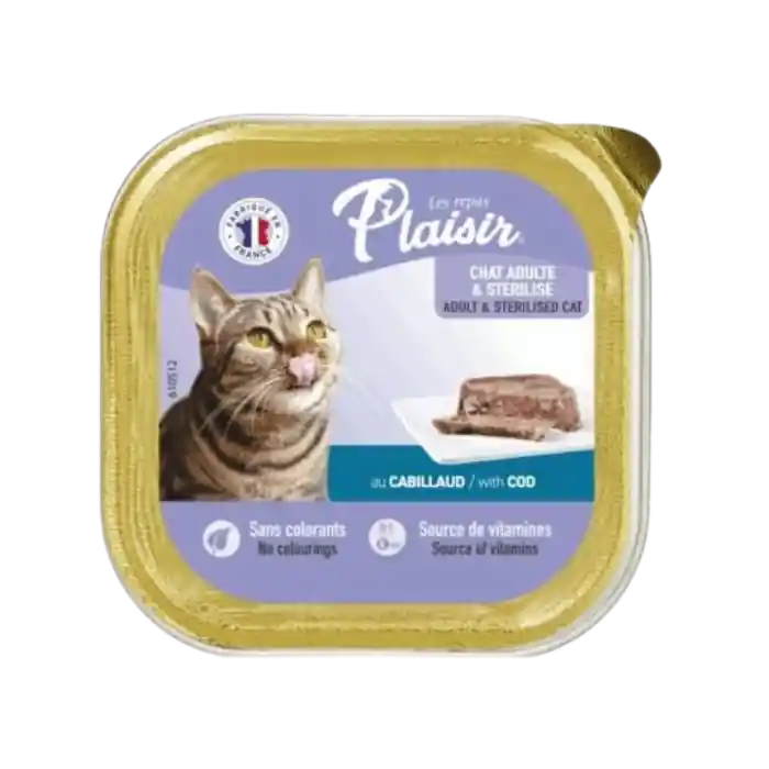 Premium Hrana umeda pentru pisici Plaisir, Cod, 32 x 100g