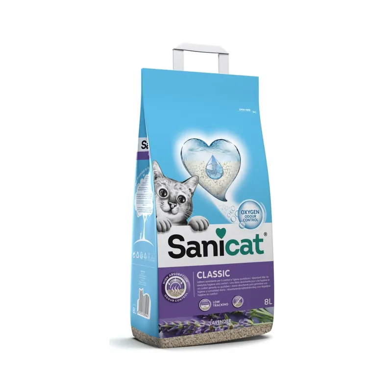 Nisip Absorbant Sanicat Classic cu Parfum de Lavanda, 8L Ofertă de sezon