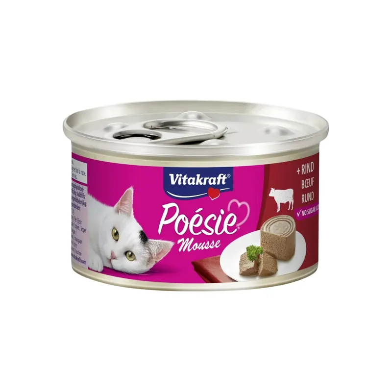 Popular Vitakraft Poesie Mousse, Hrana Umeda pentru Pisici, cu Vita, 85g