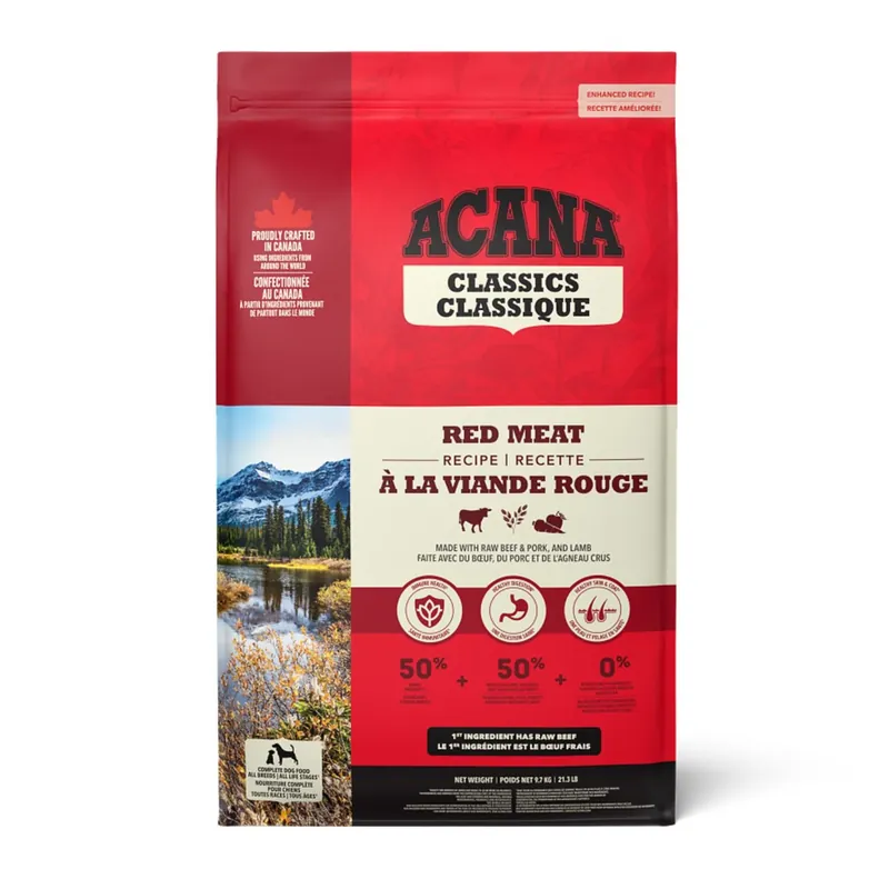 ACANA Classics Red Meat, Hrana Uscata pentru Caini de Toate Taliile si Varstele, cu Vita, Miel si Porc, 2kg / 14.5kg Ofertă limitată