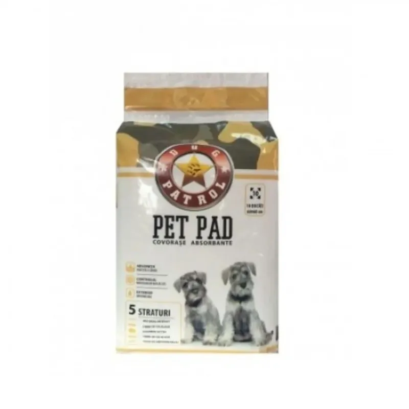 Mai ieftin Dog Patrol, Covorase Absorbante pentru Caini, 60x60cm, 10 bucati