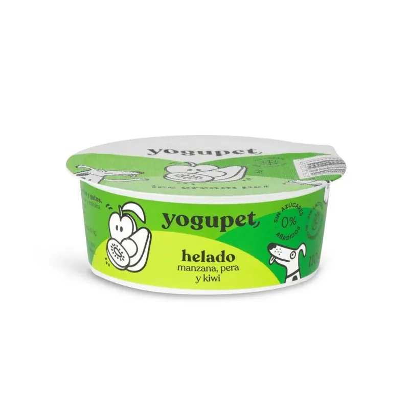 Yogupet Inghetata cu Mar, Para si Kiwi pentru Caini si Pisici 110g Retur ușor