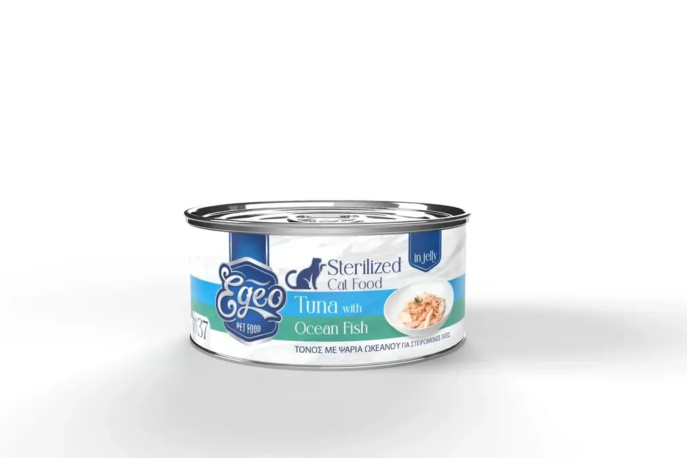 EGEO CATSTERILIZED TUNA WHOLE LOIN WITH OCEAN FISH AND RICE IN JELLY (STERILIZED) 80GR Chilipir