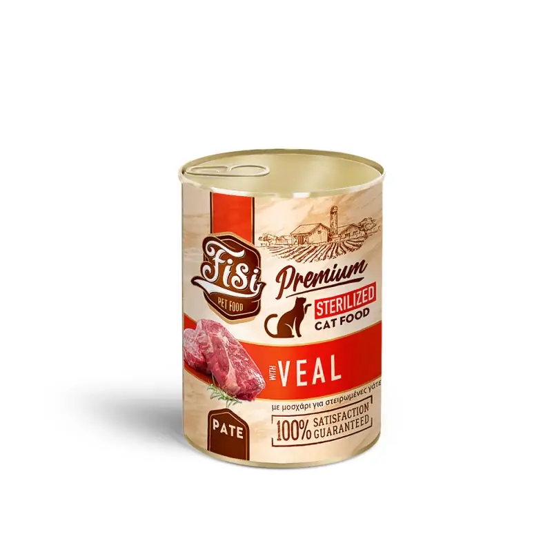 FISI Cat Sterilized Veal Pâté 400gr Cel mai vândut