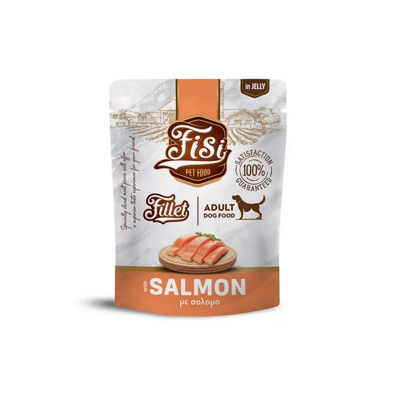 File cu Somon in Jeleu pentru Caine Adult in Plicuri 500g Ofertă de sezon