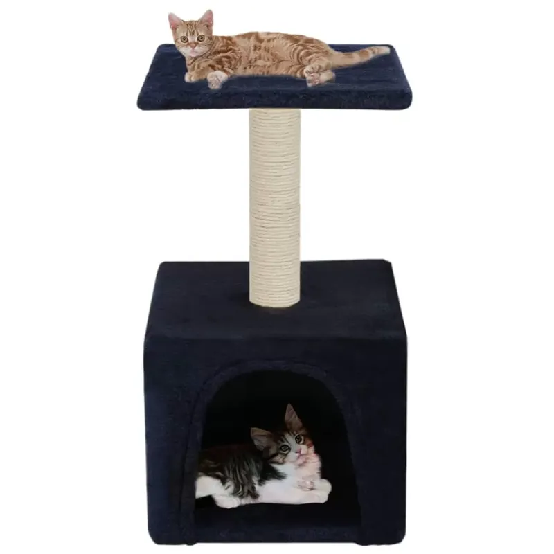 Vezi acum Ansamblu pisici, stâlpi din funie sisal, albastru închis, 55 cm