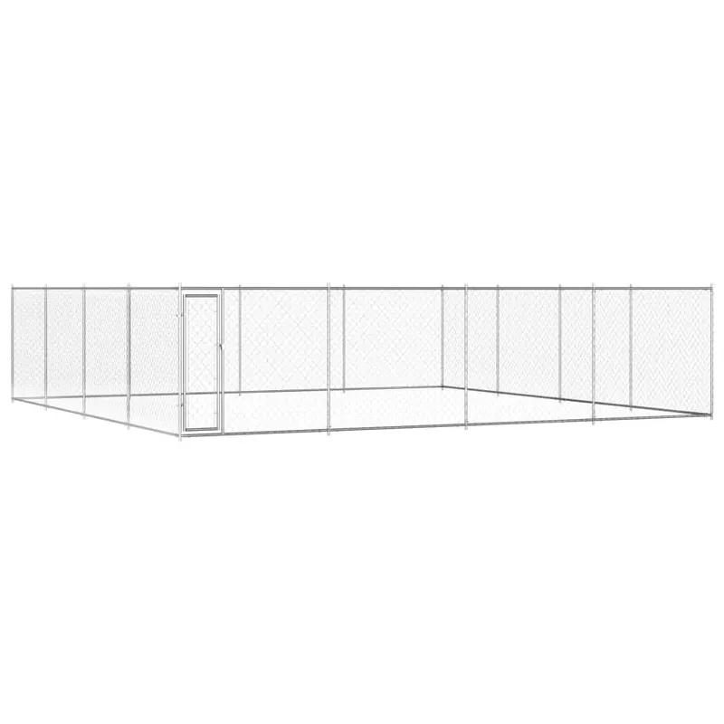 Reducere extra Padoc pentru câini de exterior, 760x760x185 cm, oțel galvanizat