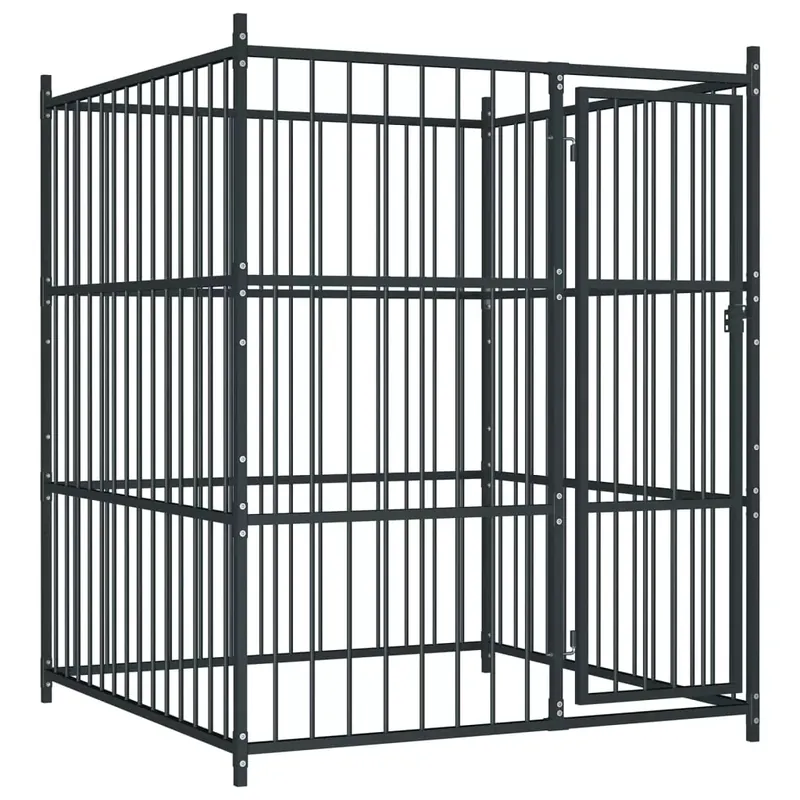 Plată sigură Padoc pentru câini de exterior, 150 x 150 x 185 cm