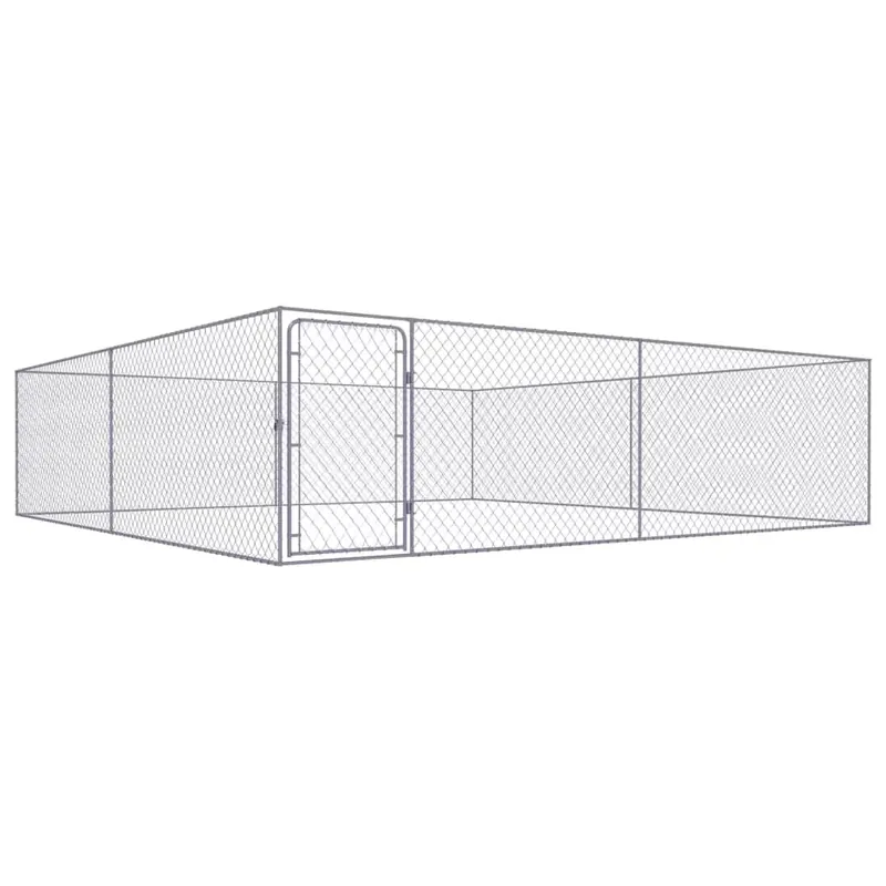 Livrare expres Padoc pentru câini de exterior, 4 x 4 x 1 m, oțel galvanizat