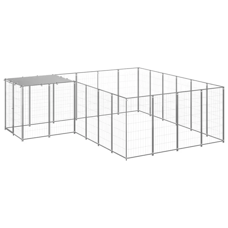 Discount Padoc pentru câini, argintiu, 8,47 m², oțel