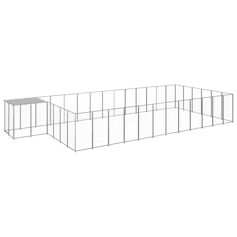 Mai ieftin Padoc pentru câini, argintiu, 22,99 m², oțel