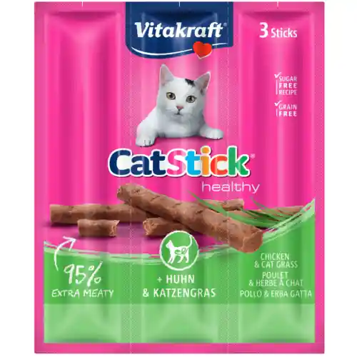 Vitakraft Batoane cu Pui si Iarba pisicii, Recompense pentru pisici, 3x6g Vezi acum