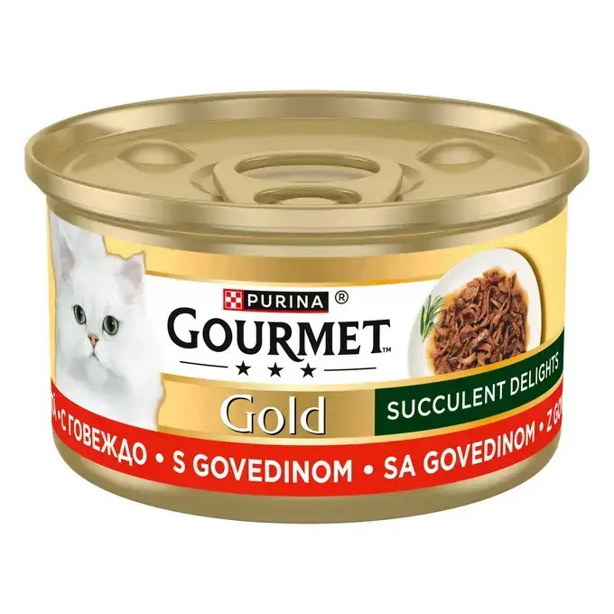 Gourmet Gold, Delicii Suculente cu Vita, Hrana umeda pentru pisici, 85g Plată sigură