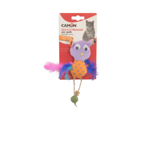 Jucarie pentru pisici, Camon, Bufnita cu catnip si matatabi, 10 cm Popular