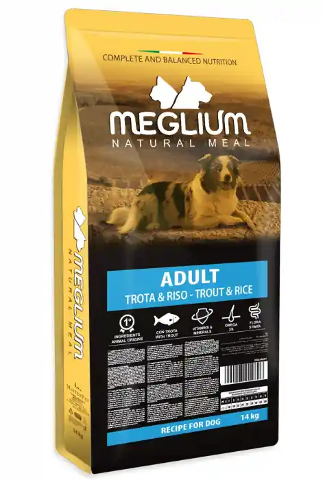 Mai ieftin MEGLIUM Sensible, Hrana uscata pentru caini, Peste & Orez, 14kg
