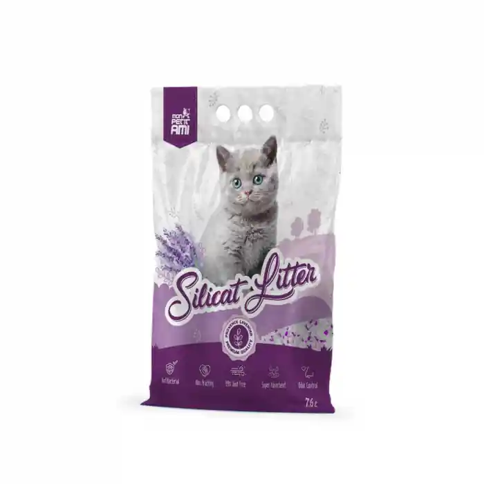 Silicat, Mon Petit Ami, Asternut igienic pentru pisici, cu Lavanda, 3.8L Retur ușor