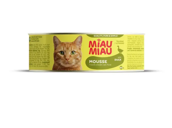 MIAU MIAU Mousse cu Rata, Hrana umeda pentru pisici, 80g Popular